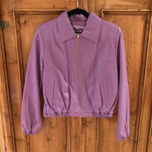 VINTAGE EUC GENUINE LEATHER Wilsons Purple Bomber Jacket